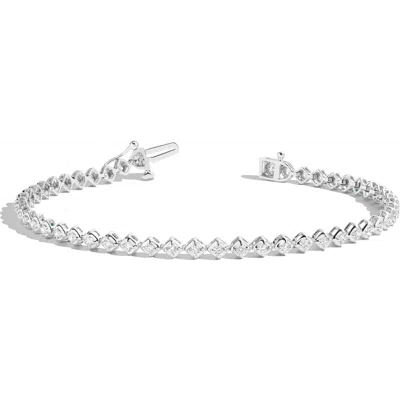 Aurate New York Petite Lab Grown Diamond Tennis Bracelet In Silver