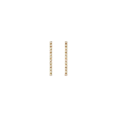 Aurate New York Petite Lab Grown Diamond Tennis Earrings In Yellow