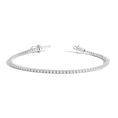 Aurate New York Petite Lab Grown White Sapphire Tennis Bracelet
