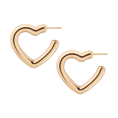 Aurate New York Pillow Heart Hoop Earrings