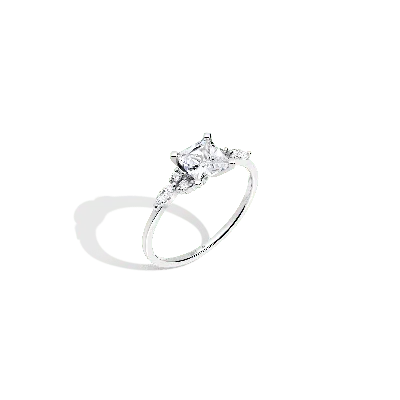Aurate New York Princess Cut Floral Diamond Ring (natural Diamond) In Rose