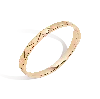 Aurate New York Quilted Gold Hinged Bracelet In White