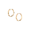 Aurate New York Quilted Gold Hoops In Yellow