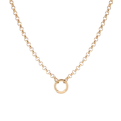 Aurate New York Rolo Chain Charm Necklace In Yellow