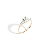 Aurate New York Round Diamond Tapered Baguette Diamond Ring In Yellow