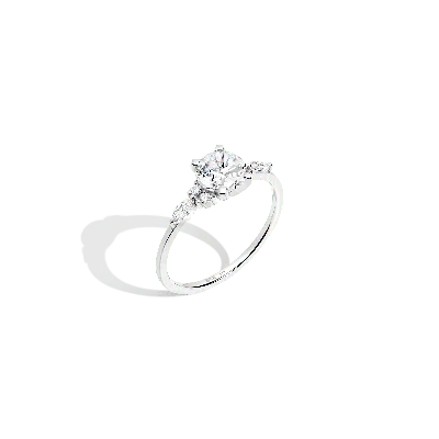 Aurate New York Round Floral Diamond Ring (natural Diamond) In Rose