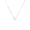 Aurate New York Round Gemstone Solitaire Necklace In Yellow