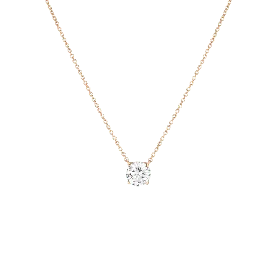 Aurate New York Round Gemstone Solitaire Necklace In Yellow