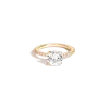 AURATE NEW YORK AURATE NEW YORK ROUND WHITE SAPPHIRE SOLITAIRE PAVÉ RING