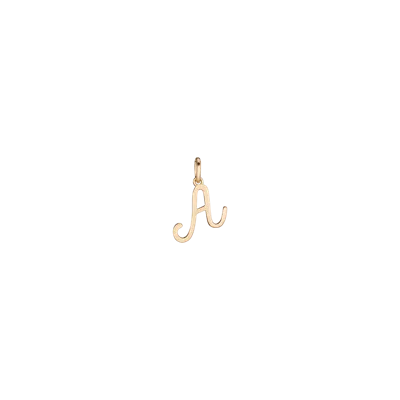 Aurate New York Script Gold Letter Pendant