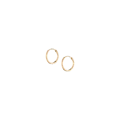 Aurate New York Skinny Gold Hinged Huggie Earrings (12mm) In White