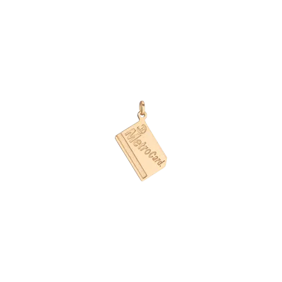Aurate New York Stand Clear Metro Card Charm In Yellow
