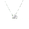 Aurate New York Toi Et Moi Gemstone Classic Necklace - Peridot & Blue Sapphire In White