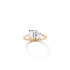 Aurate New York Toi Et Moi Gemstone Classic Ring - Garnet & White Topaz In Yellow