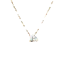 Aurate New York Toi Et Moi Gemstone Mini Classic Necklace - Blue Sapphire & Green Emerald In Yellow