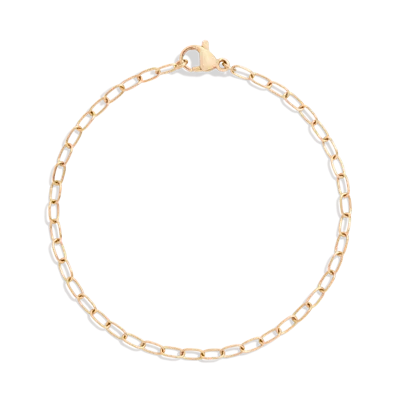Aurate New York Unbreakable Mini Paperclip Chain Bracelet In Gold