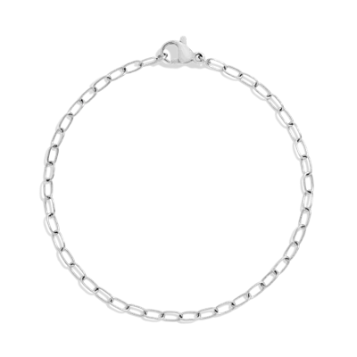 Aurate New York Unbreakable Mini Paperclip Chain Bracelet In Metallic