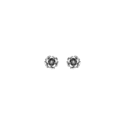 Aurate New York Vintage Flower Stud Earrings In Metallic