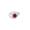 Aurate New York Vintage Royal Ruby And Diamond Ring In Silver
