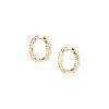Aurate New York White Sapphire Baguette Hoop Earrings In Yellow