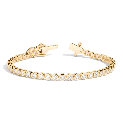 Aurate New York White Sapphire Bezel Tennis Bracelet