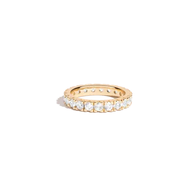 Aurate New York White Sapphire Eternity Ring - 2ct In Yellow