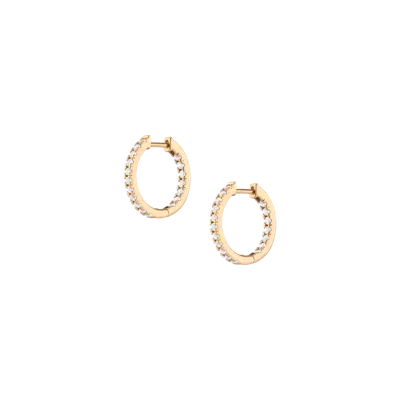 Aurate New York White Sapphire Hoop Earrings