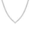 Aurate New York White Sapphire V Shape Tennis Necklace In White