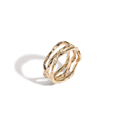 Aurate New York X Kerry: Venus Tri Gold Ring In Rose