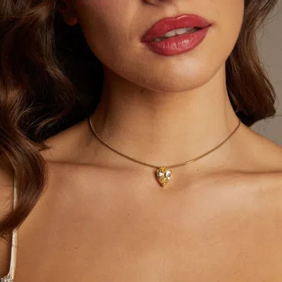 Aurate New York X Marilyn: Lab Grown Yellow Canary Pendant Necklace In Gold