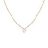 Aurate New York Xl Lab Grown Diamond Pear Bezel Necklace In Yellow