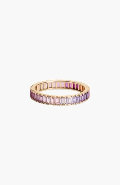 Aurate Ombré Baguette Eternity Ring In Gold