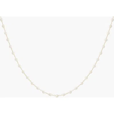 Aurate Pearl Vine Necklace In Gold Plated Stainless Steel