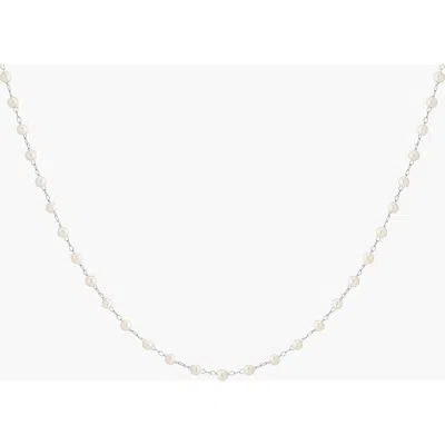 Aurate Pearl Vine Necklace In Stainless Steel