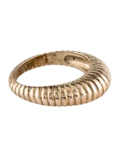 Pre-owned Aurate Ridged Arch Band Ring In Multi