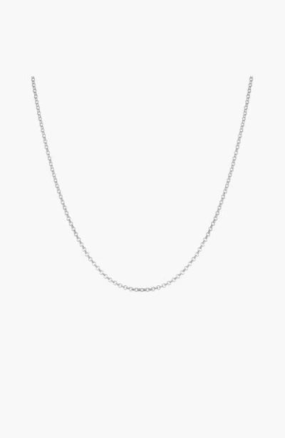 Aurate Rolo Chain Necklace In White