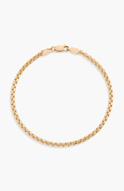 Aurate Round Box Chain Bracelet In Gold