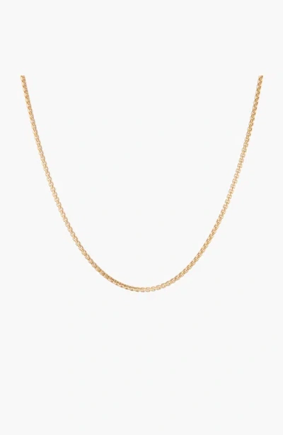 Aurate Round Box Chain Necklace In Purple
