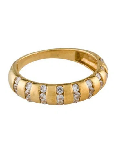 Pre-owned Aurate Synthetic Sapphire Striped Matrix Ring In Multi