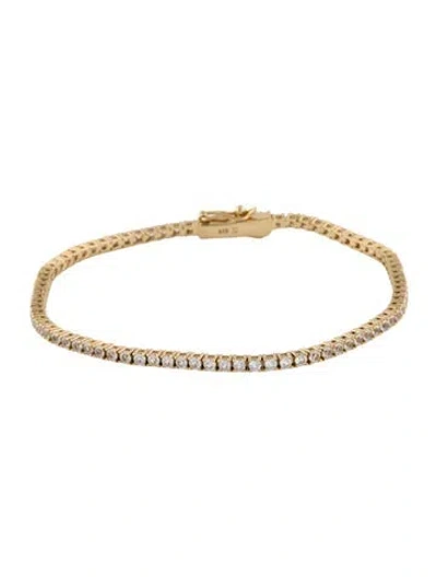 Pre-owned Aurate Synthetic Sapphire Tennis Bracelet, 7.25" In Multicolor