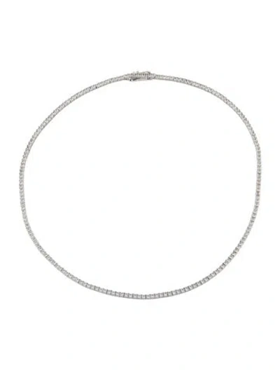 Pre-owned Aurate Synthetic Sapphire Tennis Necklace, 16" In Multicolor