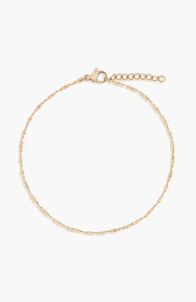 Aurate Unbreakable Barely There Chain Anklet In Stainless Steel