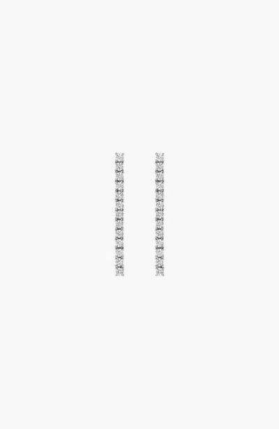 Aurate Unbreakable Lab Grown Sapphire Tennis Earrings In Stainless Steel