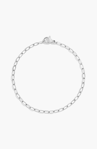 Aurate Unbreakable Mini Paperclip Chain Bracelet In White