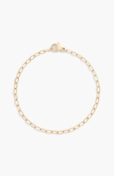 Aurate Unbreakable Mini Paperclip Chain Bracelet In Yellow