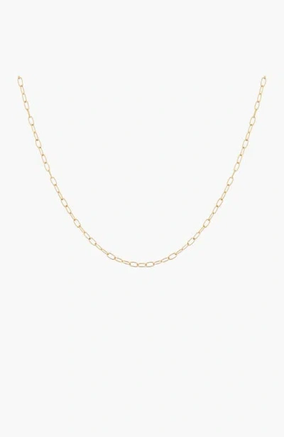 Aurate Unbreakable Mini Paperclip Chain Necklace In White