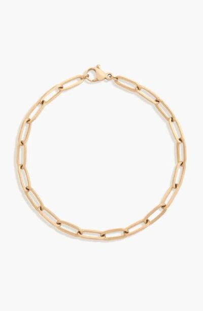 Aurate Unbreakable Paperclip Chain Bracelet In Gold