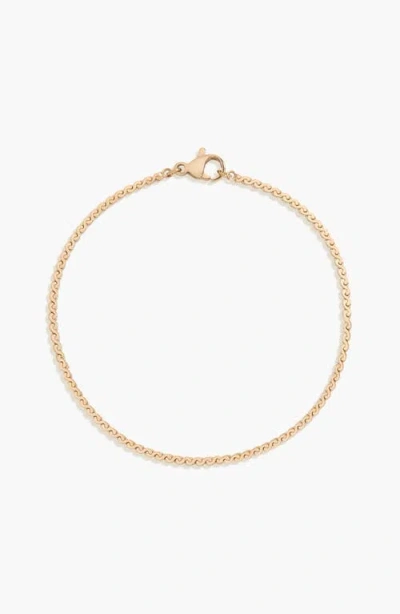 Aurate Wave Chain Bracelet In Gold Plated Stainless Steel