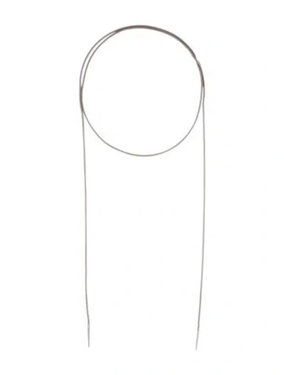 Pre-owned Aurate X Frye Lasso Wrap Necklace, 49" In Multi