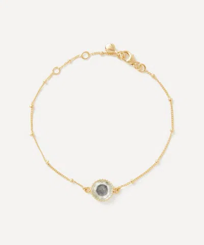 Auree 18ct Gold-plated Vermeil Silver Barcelona August Green Amethyst Birthstone Bracelet